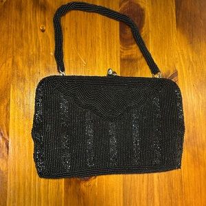 Vintage beaded clutch handbag